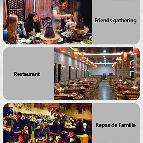 Hot Pot Chino Antigua Beijing Grosor Latón para Cena miniatura 5