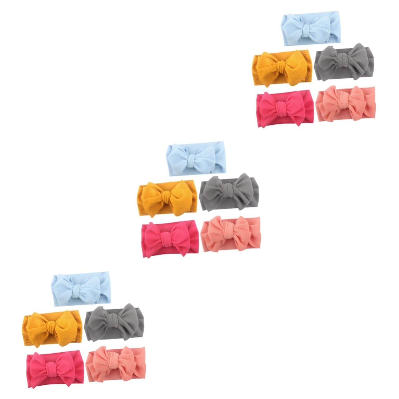 FRCOLOR 15 Piezas diadema con lazo para niños gomas de pelo niña diademas de bebé banda de pelo infantil diadema para niños diadema de niña Venda banda elástica recién nacido
