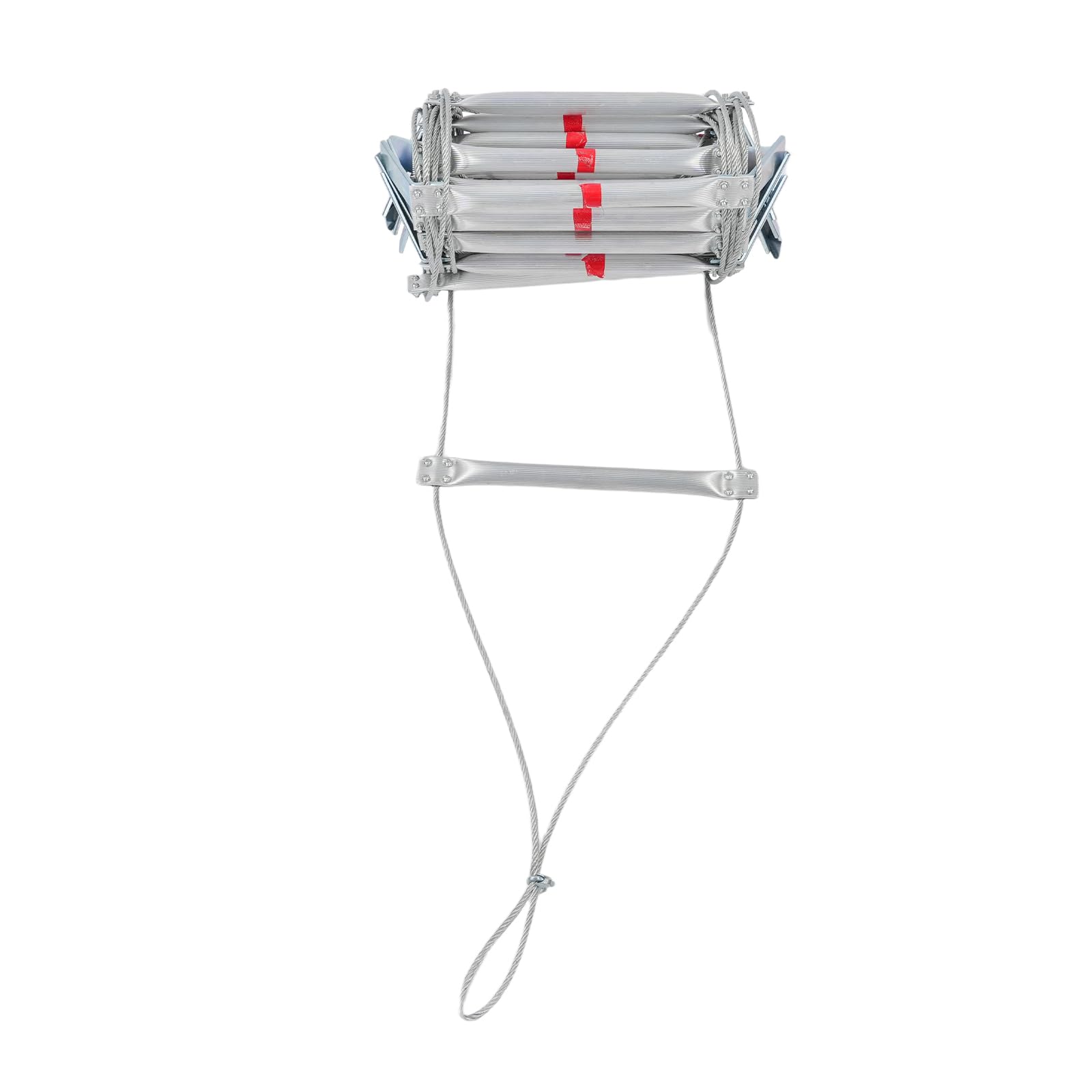 Escalera de rescate de 10 metros con ganchos, escalera de fuego de acero y aluminio, escalera de emergencia para apartamentos con capacidad de carga de 200 kg, escalera de escape de seguridad para
