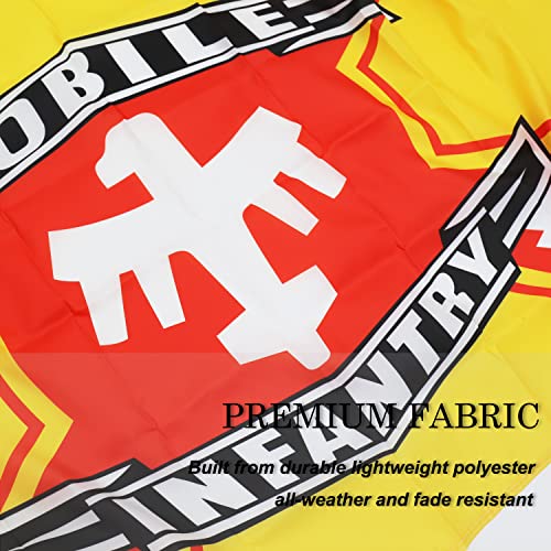 Bandera de infantería móvil exterior de 91 x 152 cm con ojales de latón 6