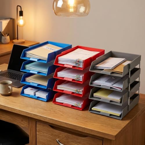 Image of OMEGA Office Tray (Set of 4) (Beige)