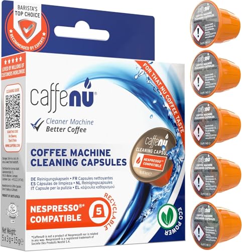 Caffe Nu – Cápsulas limpiadoras para máquina de café Nespresso - 5 Unidades
