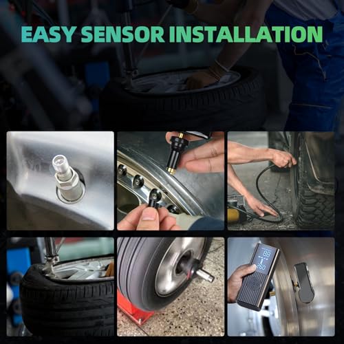 HUNBILFIN TPMS Sensor, 4PCS Tire Pressure Monitor Sensors Compatible with Buick Cadillac Chevy GMC Pontiac Saturn,GM Mercury OE#13581558 13586335 13598771 13598772