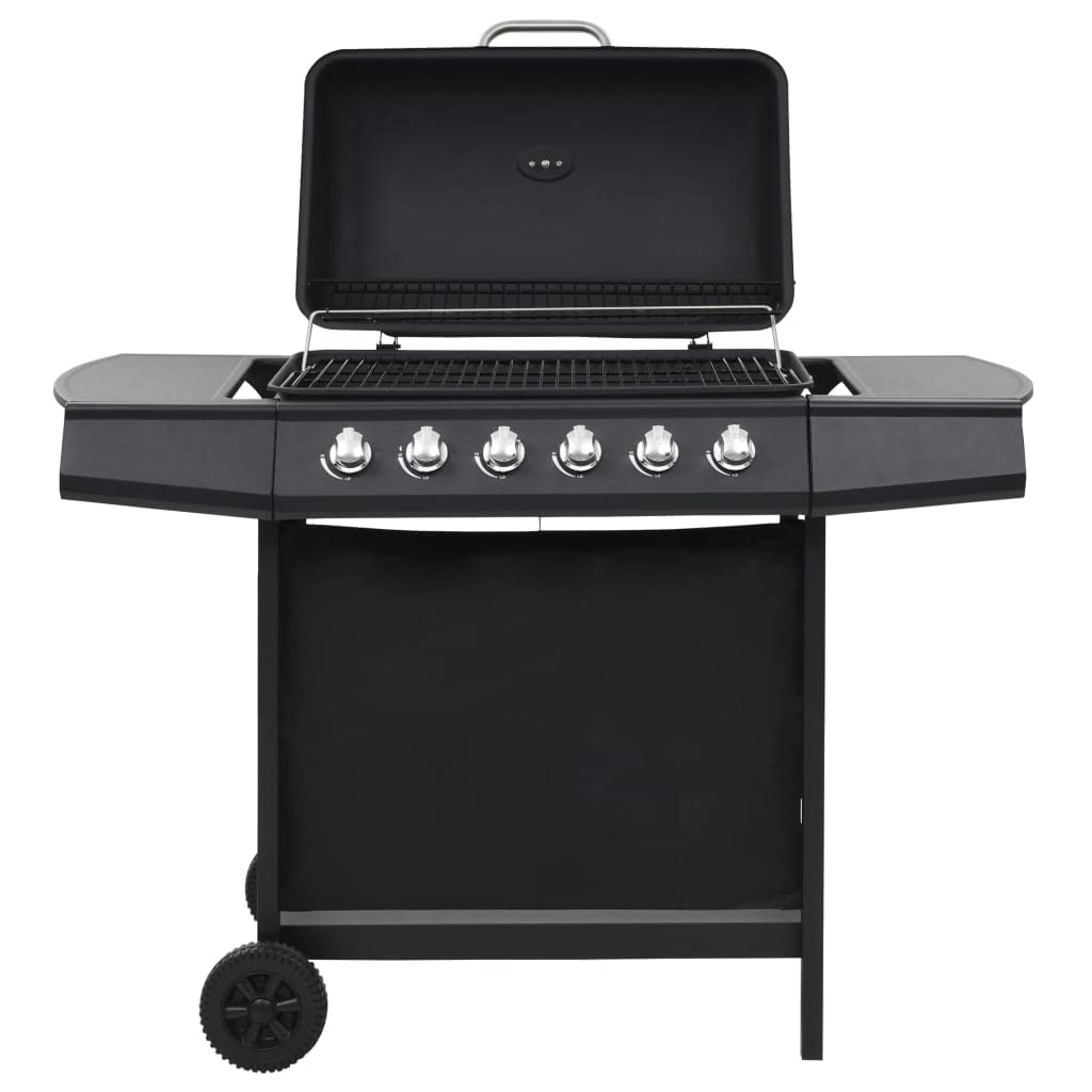 Bopdu Barbecue Griglia a Gas con 6 Fornelli Acciaio Nero