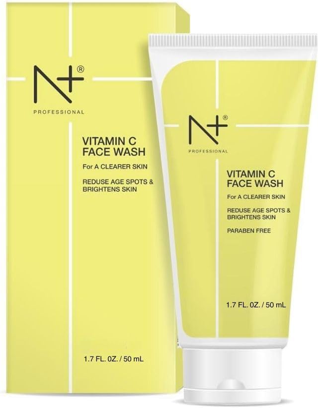N+ Professional Vitamin C Face Wash For Oily to Normal Skin women & men, Hydration, Brightening, Pore Cleansing, Detan, Acne & Sensitive Skin, No Parabens (100ml) (Pack of 1)