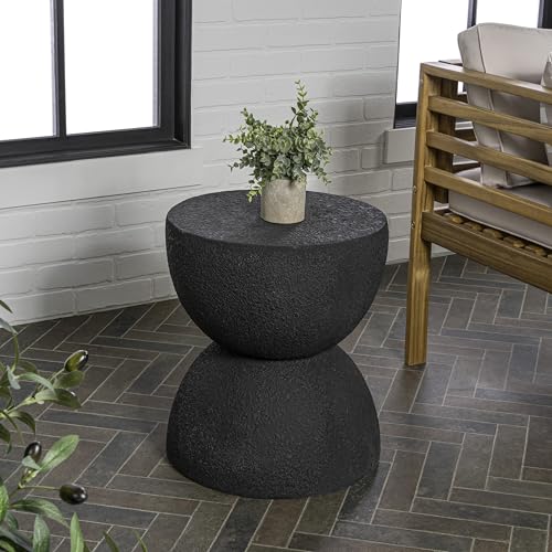 Jonathan Y TBL1100B Greta 18 Inch Mid-Century Modern Drum Indoor/Outdoor Accent Table thumb #3