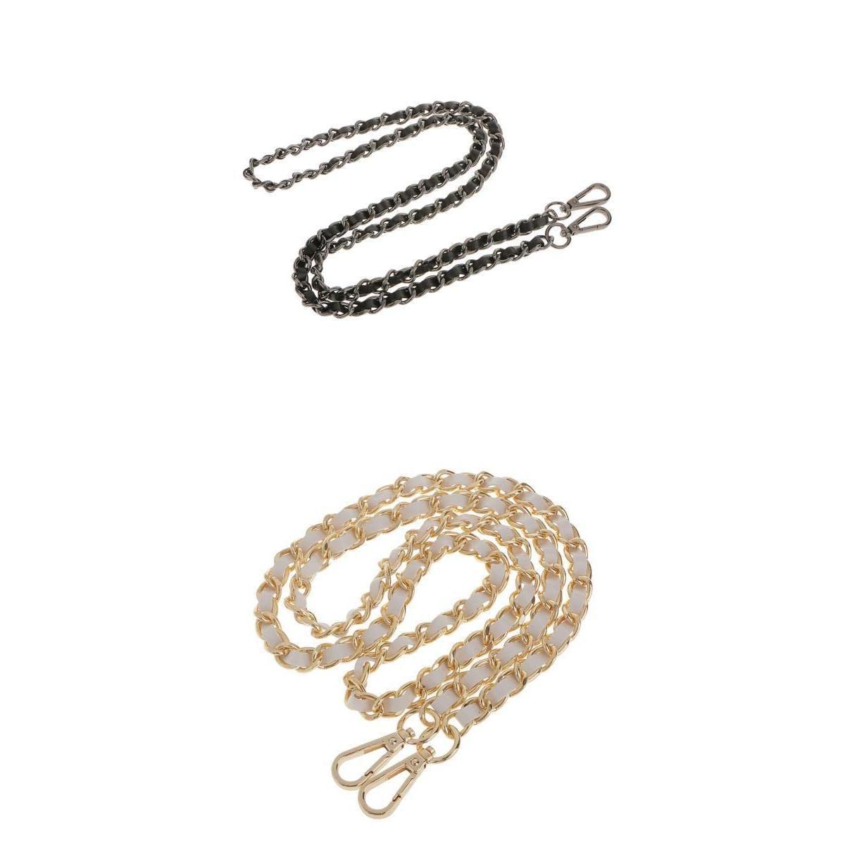 nivaa 2Pcs Metal Leather Shoulder Cross Body Bag Chain Strap Replacement-picture-34
