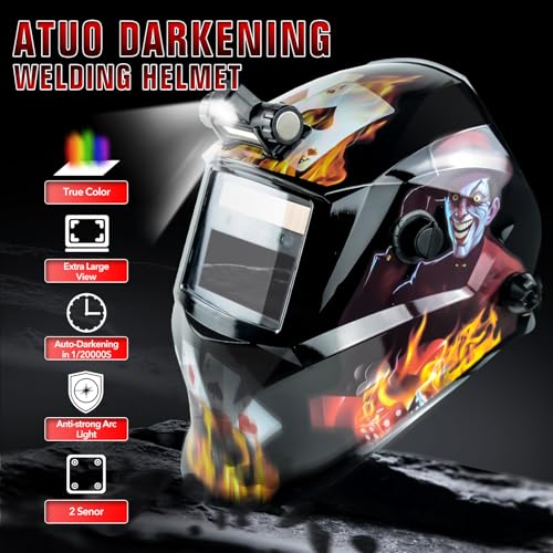 Image of TRQWH Welding Hood Auto Darkening Welding Helmet with Light True Color