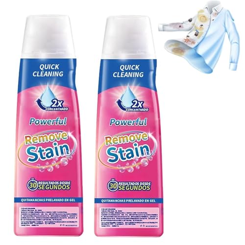 Nano Stains Remover Quick Cleaning Gel, Cleaner Heavy Duty Stain Gel, Clothing Quick Laundry Dry Cleaner, Household Stain Remover for Most Clothes (2 PCS)