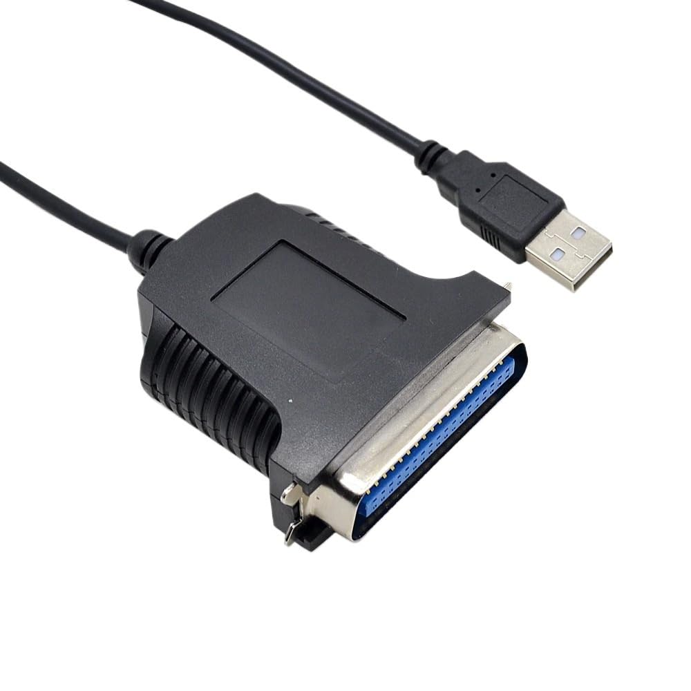 USB na DB36 żeński równoległy kabel konwertera drukarki LPT dwukierunkowy czarny kolor