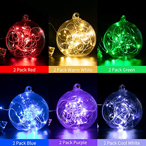 image for Brightown 12 Pack Multi Color Led Fairy Lights Battery Operated String