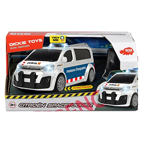 Dickie Toys- Furgoneta Mossos d'Esquadra con Radar, 15cm, Luz y Sonido, para Niños A Partir de 3 Años (203713010SIE)