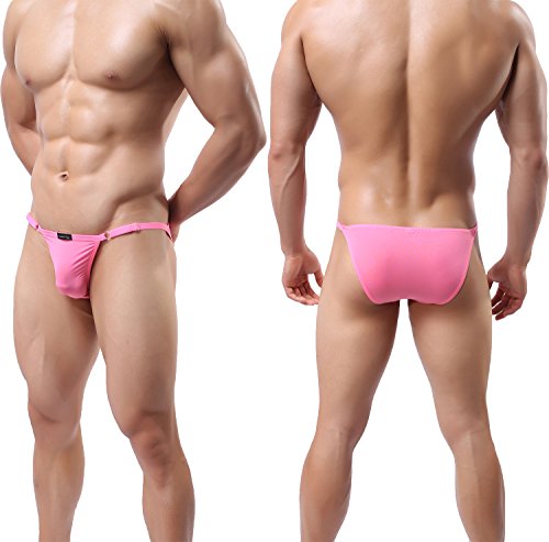 YuKaiChen Men's Silk Underwear String Bikini Briefs Low Rise4