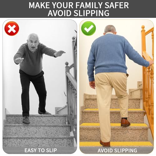 Image of Anti Slip Tape 4 inch x 30FT, Light Yellow Heavy Duty Waterproof Non-Slip Safety Traction Grip Tape for Indoor Outdoor Stairs, Steps, Ramps, Walkways and Pool