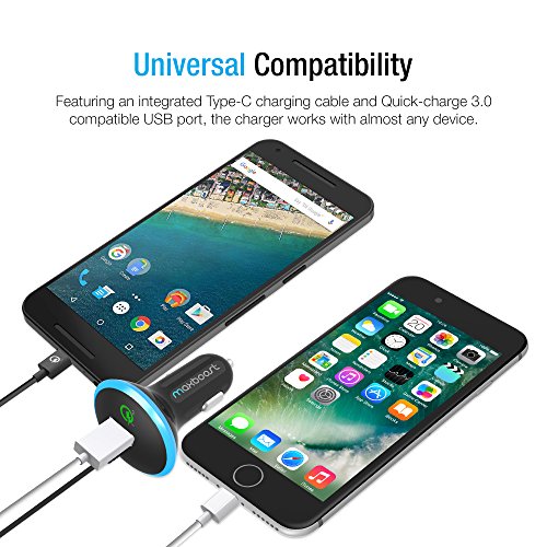 Product Image 8: Maxboost Quick Charge 3.0 36W Dual USB Car Charger for Type C Phone - Galaxy S20 Ultra/S10/S10e/S9, Note 10 SmartUSB for iPhone 11 Pro Max/XS/XS Max/XR/X/8/SE/Plus, iPad Pro/Air 2/Mini, Pixel,LG,HTC