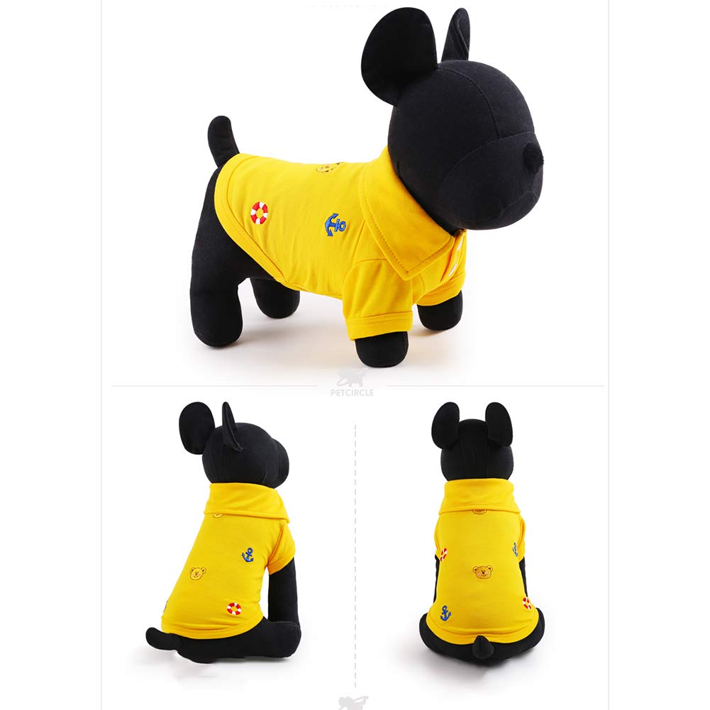 Pet Manteaux Vetement Chien Manteau De Compagnie Chien Gilet Pet Manteau Polo Shirt Est Rafraîchissant Et Respirant FENGMING (Couleur : Le Jaune, Taille : L)