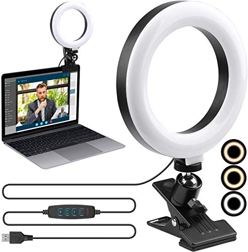 COTOP Videoconferentie Verlichting Kit, 10 Helderheid Licht voor Monitor Clip On, voor Remote Werken, Afstand Leren, Zoom Oproep Verlichting, Zelf Uitzenden en Live Streaming, Computer Laptop Video