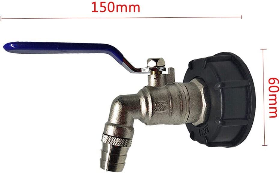 Boxonly S60x6 to 1" IBC Tank Adapter Water Tank Faucet Coarse Thread Hose Connection Outlet 17mm - Image 4