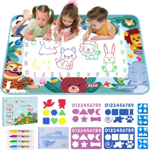 Water Doodle Mat 40 x 32 Inch Kids Water Painting Doodle Drawing Mat