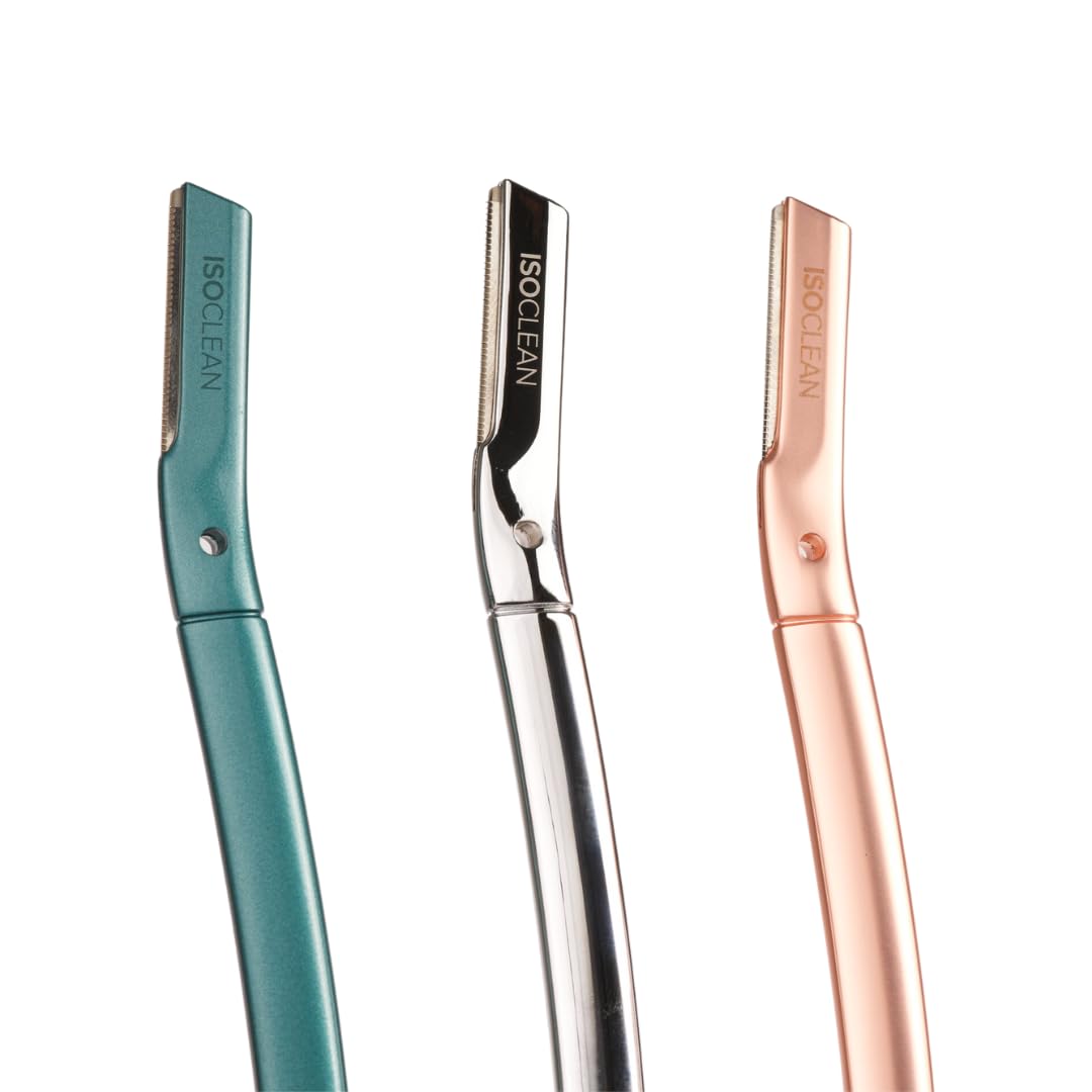 ISOCLEAN Facial Dermablade Razor with 6 Stainless Blades -Professional Hair Removal & Skin Exfoliation Tool - Image 4