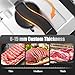 OSTBA Meat Slicer with Quiet DC Motor, 200W Electric Deli Slicer, Dual 7.5'' Stainless Steel Blades, 0-15mm Adjustable Thickness, Easy to Clean, Ideal for Meat, Cheese, Bread, and Vegetables