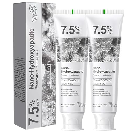 2pcs 7.5% Hydroxyapatite Toothpaste for Advanced Enamel Protection, Gentle and Effective Formula, Fresh Breath, Deep Cleaning Care Toothpaste, Suitable for Sensitive Teeth