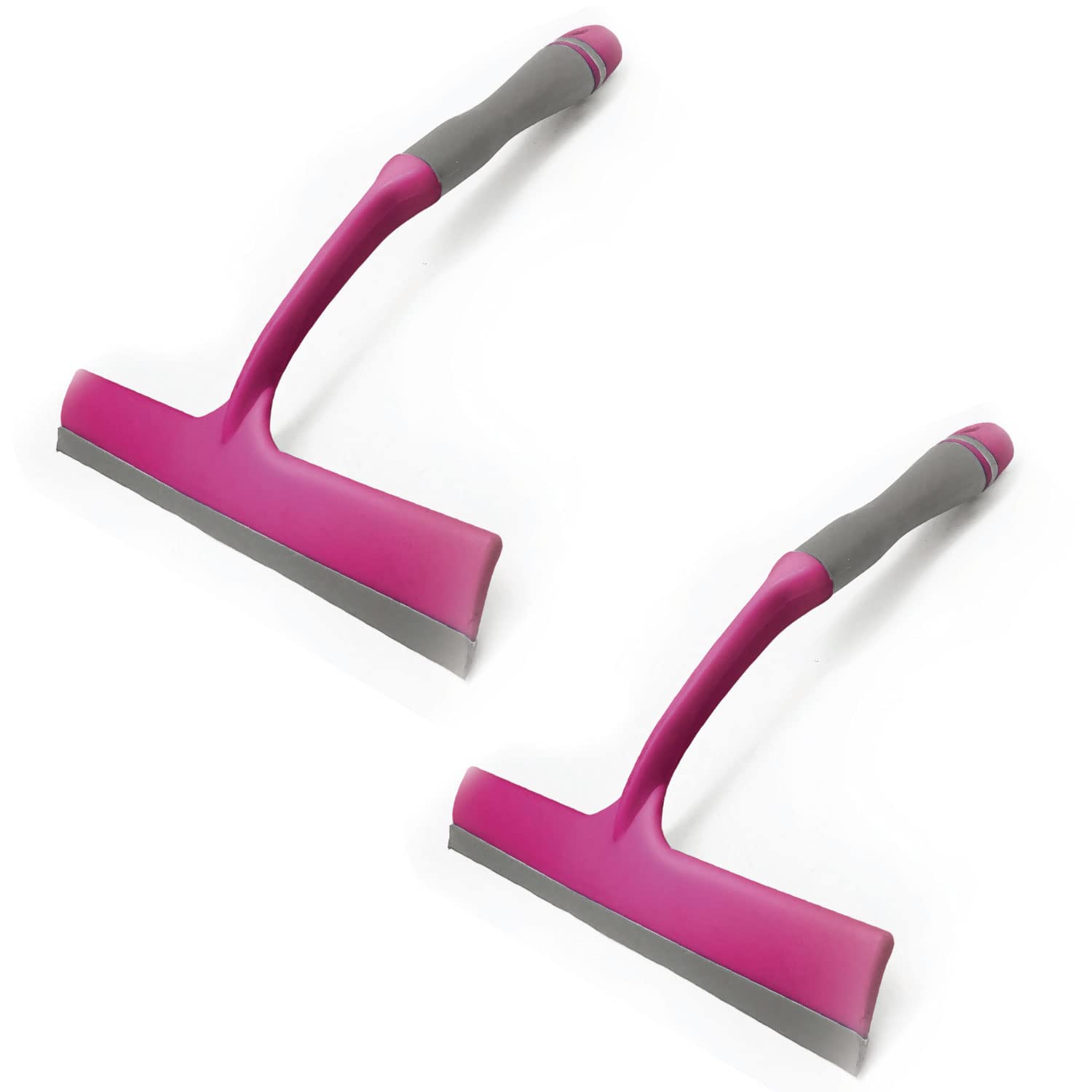 HIMALAYAN GLOW WBM Home Shower Squeegee, Door, Car Windshield, Heavy Duty Window Scrubber Glass Cleaner, Pink