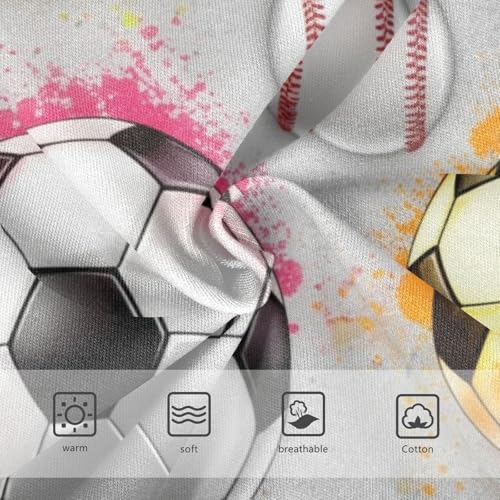 CHIFIGNO Boys' Cotton Underwear Printed Briefs Soft Underwear Briefs for Toddler Boys, Cool Soccer Balls Grey3