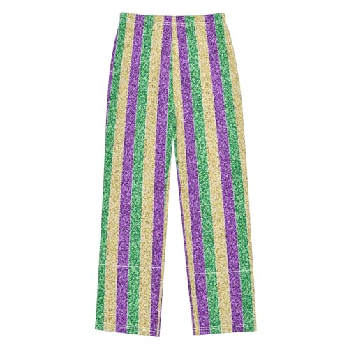 visesunny Boys' Pants Color Pattern Loose Lounge Jogger Pants Elastic Waist Pattern Long Bottoms Trousers with Pockets S-XL