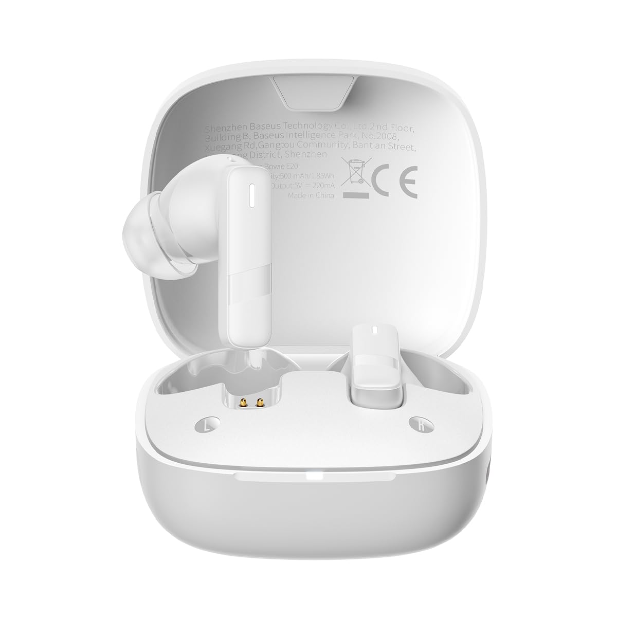 Baseus Bowie E20 True Wireless Earbuds, ENC Noise Cancelling Bluetooth Headphones, 12mm Drivers, IPX5 Waterproof, 33H Playtime, USB C Charging, iPhone 16 Pro Max, Samsung Galaxy S24 Ultra (White)