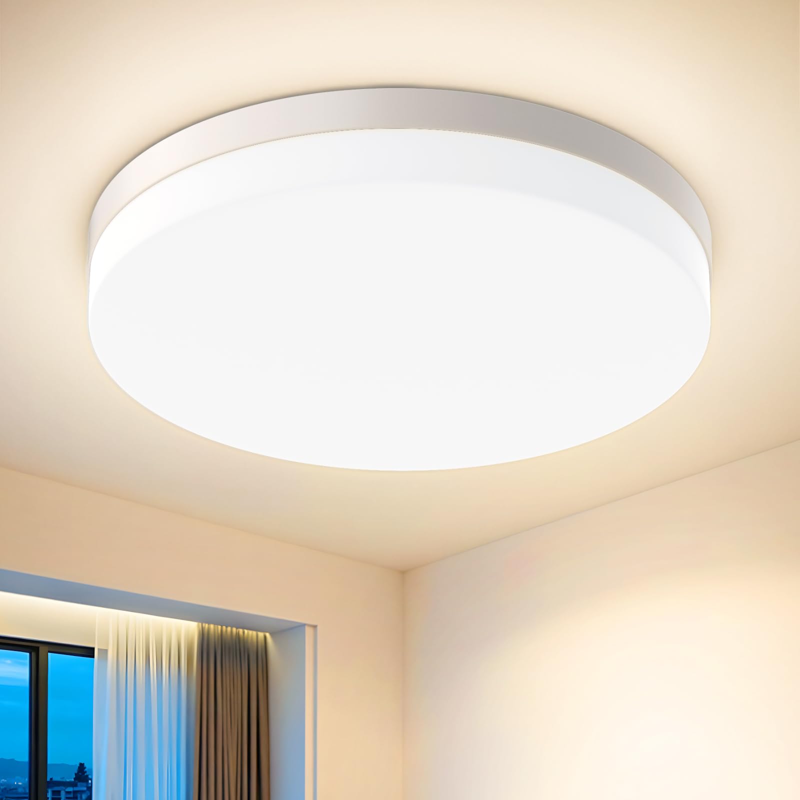 Kuwork LED Deckenleuchte Flach Rund