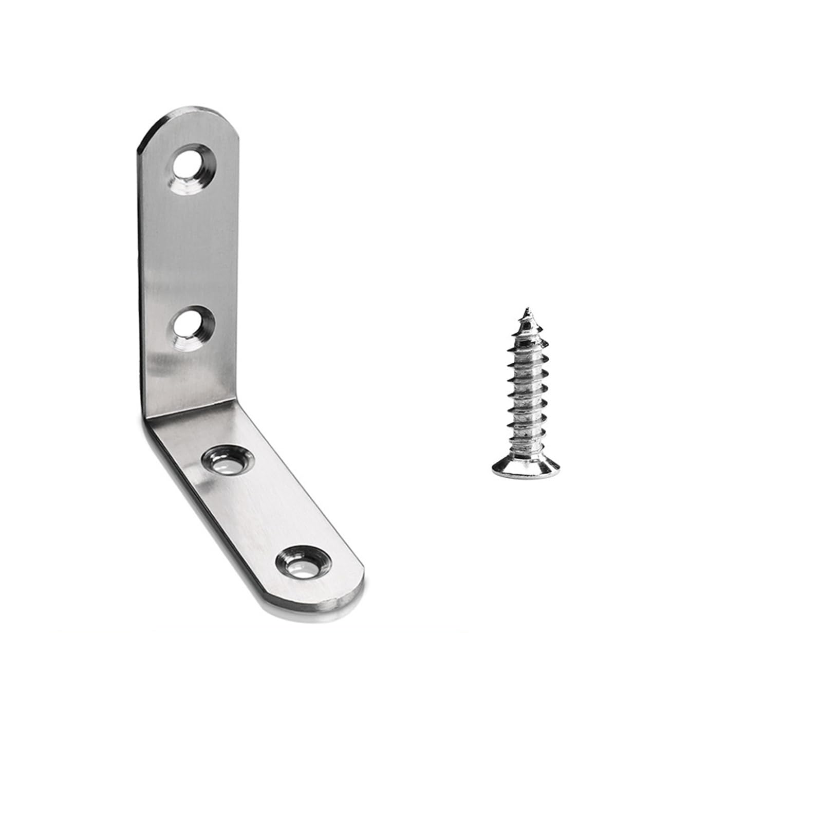 Aqxypas 6Pcs-24 Screws(65Mm) 6/12 Pcs L Bracket Corner Brace, 65X65mm(2.56X2.56inch) Joint Right Angle Brackets Heavy Duty Stainless Steel 90 Degree Bracket(6Pcs-24 Screws(65Mm))