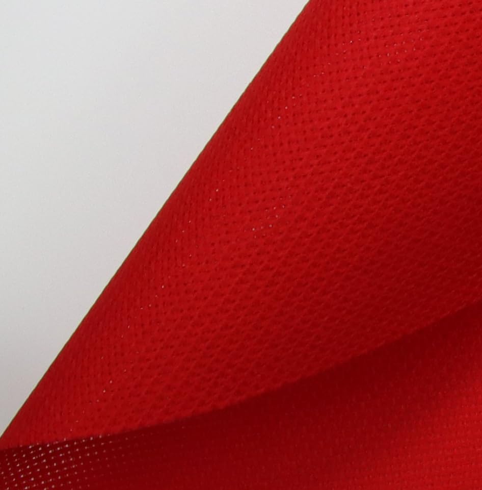Image of KCS 16CT Counted Cotton Cross Stitch Aida Cloth Fabric (12 inch x 59 inch,Red)