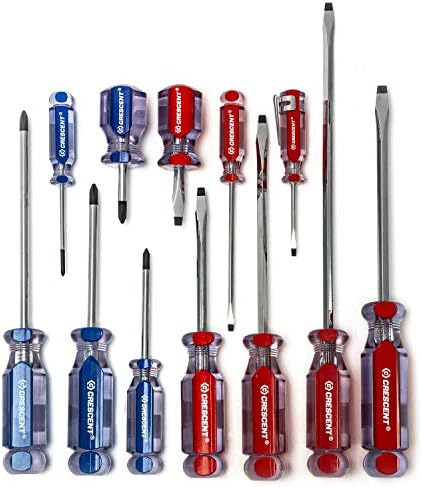 Crescent 12 Piece Phillips/Slotted Acetate Screwdriver Set - CPS12PCSET