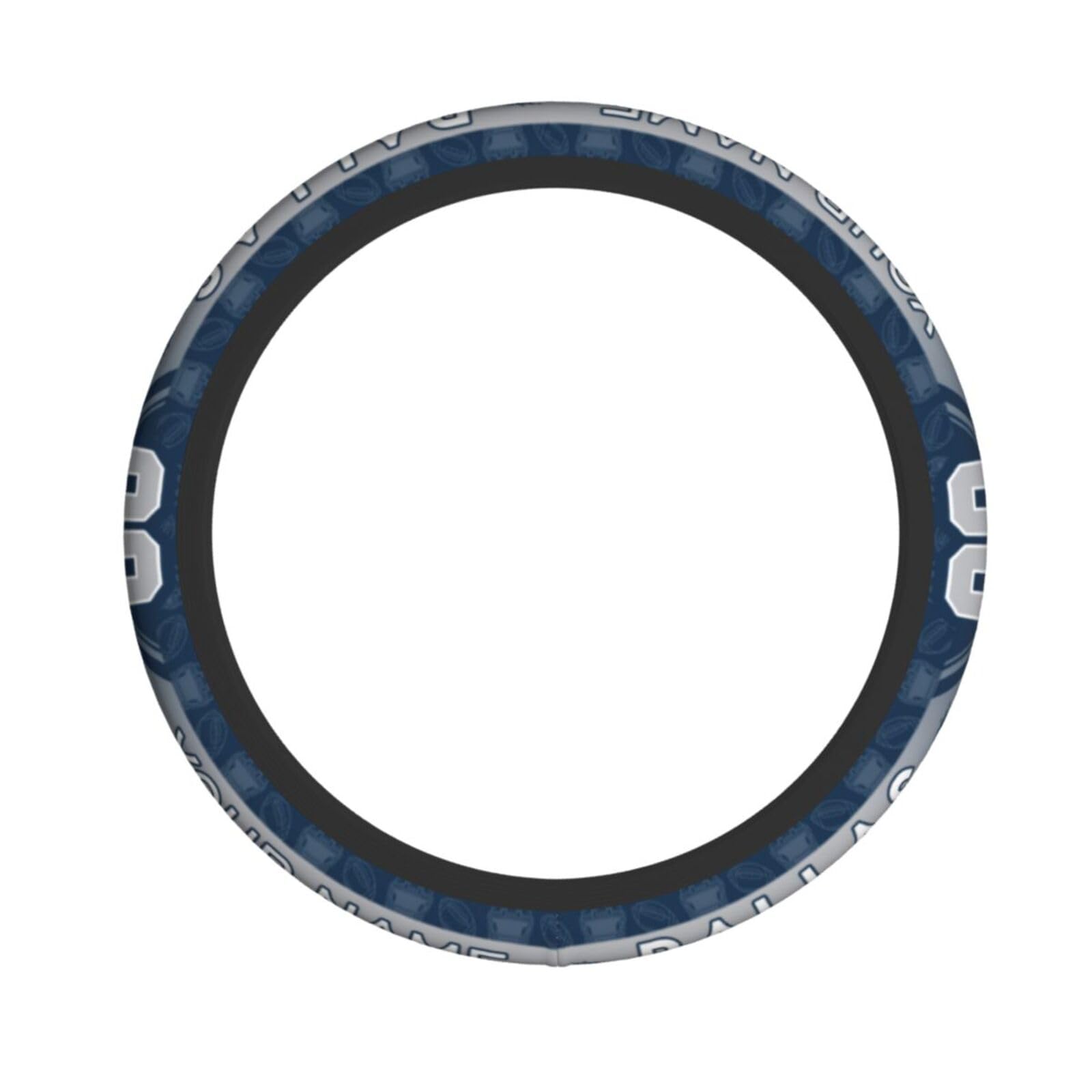 Dallas Steering Wheel Cover, Custom Car Decor Accessories, Personalized Name Number, Anti-Slip, Elastic, 15 inch for Most Vehicle Truck SUV