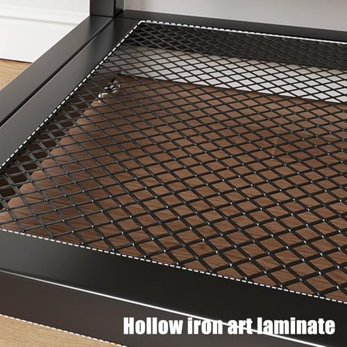 Banc de rangement 250KG en métal noir avec assise intégrée