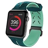 42mm Apple Watch Replacement Band, X-Doria Action Band - Soft Silicone, Active Watch Band - Compatible with Apple Watch Series 1, Series 2, Series 3 and Nike+, [Green/Mint]