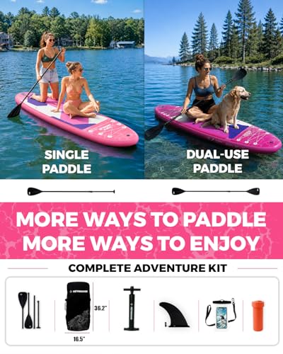 Image of HEYBOARD Inflatable Stand Up Paddle Board 10'6 inchx32 inchx6 inch Standup Paddleboard with Premium SUP Accessories & Backpack, Non-Slip Deck, Waterproof Bag, Leash, Paddle, Hand Pump