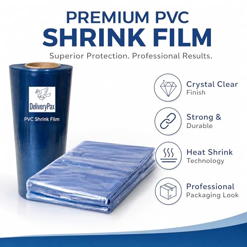 Image of Delivery Pax 10 Inch x 20m PVC Heat Shrink Wrap for Packing | Heat Shrink Wrap for Packing | Shrink Wrap for Packing | Shrink Wrap | Heat Shrink | PVC Shrink | Shrink for Heat Gun