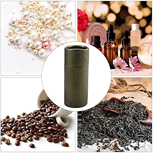 WANDIC Dark Gold Kraft Paperboard Tubes, 10Pcs Round Kraft Paper Containers for Tea Coffee Crafts Gift Packaging Non-Push (30ml) - Image 4
