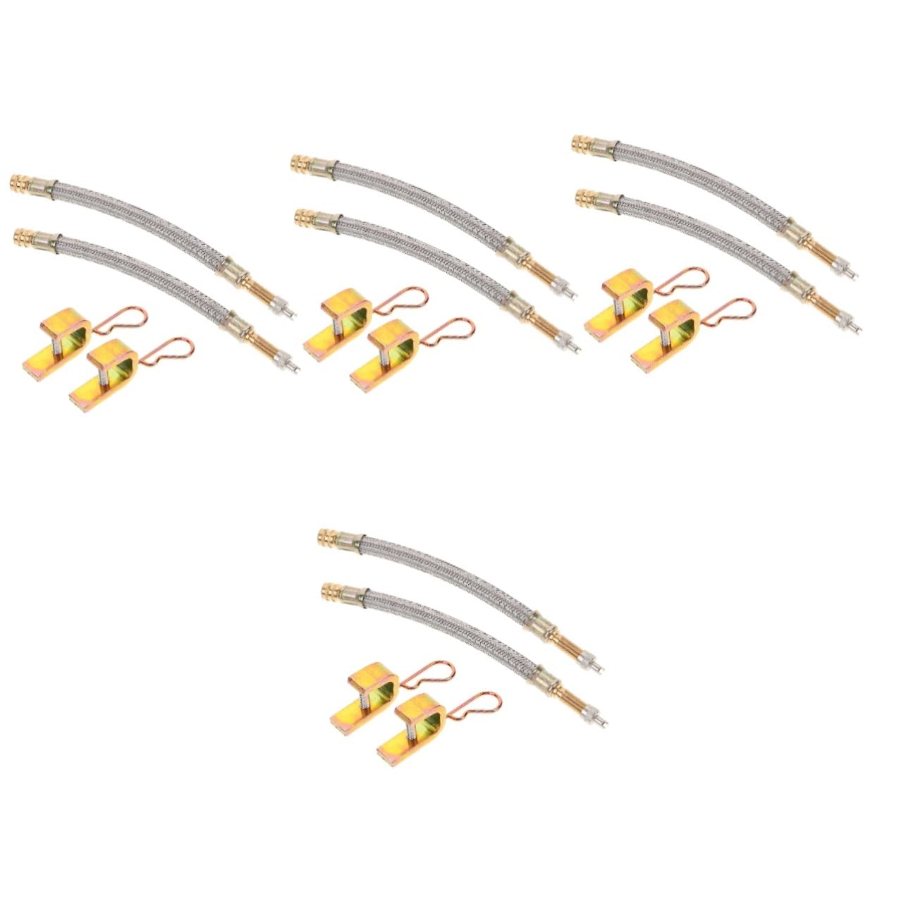 ULTECHNOVO 8pièces Prolongateur De Valve De Pneu Inoxydable Kit pour Voitures Camions Et Bus Rallonge De Valve sans Fuite Facile à Installer Et Économique