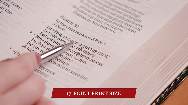 Image of NKJV Holy Bible, Super Giant Print Reference Bible, Brown Leathersoft, 43,000 Cross references, Red Letter, Comfort Print: New King James Version
