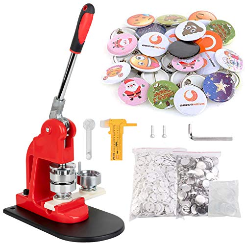sunseen Button Maker Badge Machine with Free 500 Sets Button Parts Circle Cutter