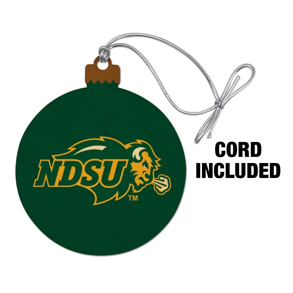 GRAPHICS & MORE North Dakota State Bison Logo Wood Christmas Tree Holiday Ornament