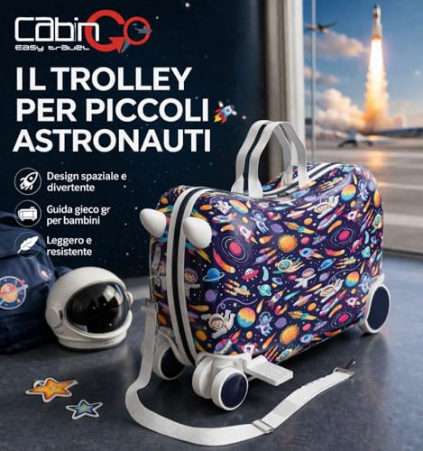 Cabin Go - Trolley Cavalcabile Bambino Misura 48X31X22 - Trolley Bambino Bagaglio A Mano - Valigia Cavalcabile - 6