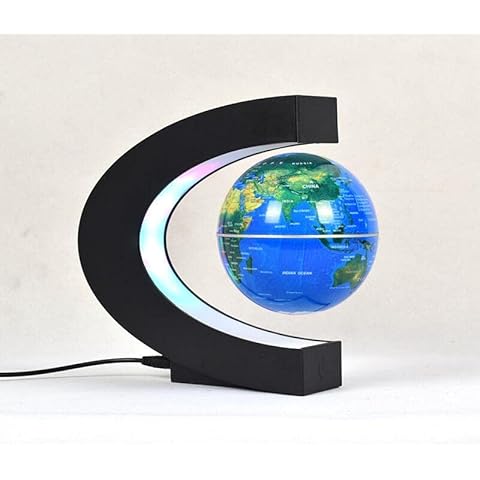 Levitating Globe Multi-Color Changing Rotating Floating Globe with LED Light Magnetic Levitation World Map Globes Night Lights Desk Decoration Lamp Unique Gifts Cover