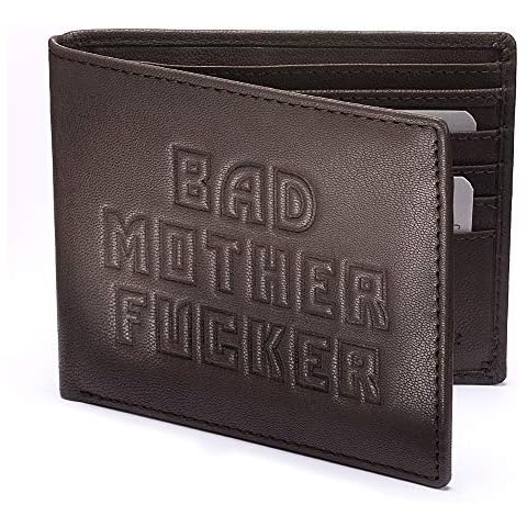 Bad Mother Fucker Wallet - Real Leather - Brown (Free BMF Calling Card) Cover