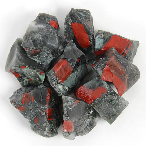 1.1lb Bulk Raw Bloodstone Rough...