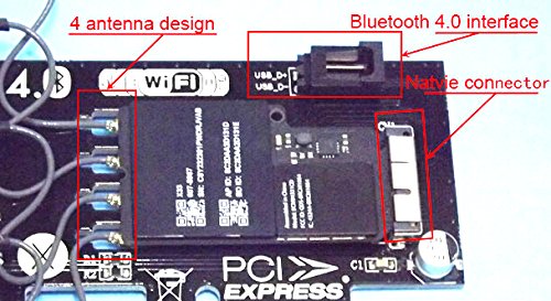 Scheda Wireless BCM94360CD – PCIe Bluetooth 4.0 E Wi-Fi 802.11ac Per IMac A1418/A1419 (2012-2013), Compatibile Mac OS 10.9-10.15
