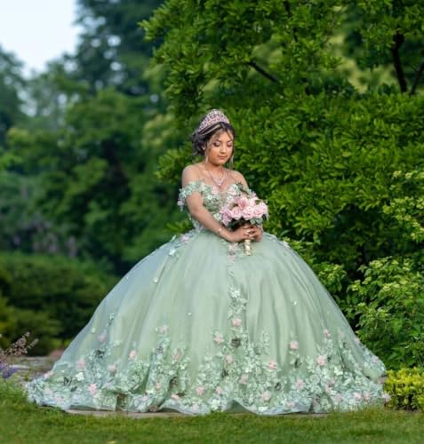 XYAYE Off Shoulder Quinceanera Dresses Puffy Lace Ball Gown for Women Beaded Sweet 16 Dress with Train2